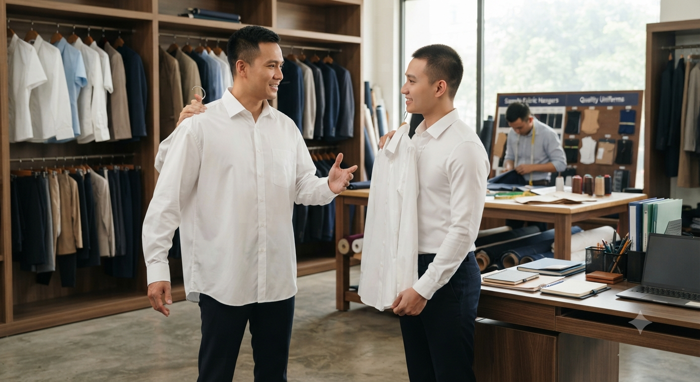 Sự khác biệt cơ bản giữa áo sơ mi công sở form rộng và form ôm